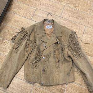 M Julian Leather Fringe Jacket